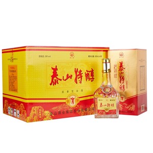 泰山牌 泰山白酒 浓香型白酒 泰山特醇金装版38度500ml*6瓶整箱装