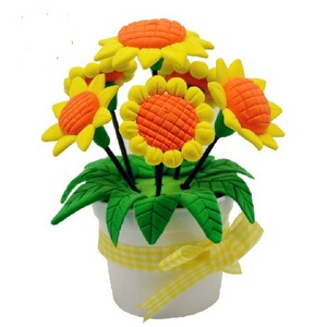 超轻黏土作品 成品 手工土材料包 彩泥橡皮泥多肉盆栽植物花制作