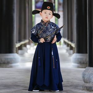 女童宝宝唐装男童古装国学服男孩小学生中国风古代表演服109人付款29