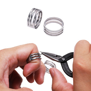 不锈钢开口戒指 开闭口圈 彩色单圈跳环开合器 挂圈指环 DIY饰品