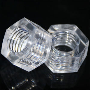 PC透明塑胶六角螺母塑料绝缘螺母M2-M24系列M3500个