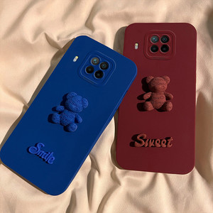 立体泰迪熊小米红米note9手机壳redmi卡通男款note95g天使眼软壳5g直