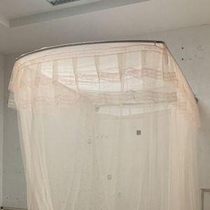 日本制挂墙蚊帐不锈钢支架打孔 1.2米1.5三.18单mv门加密加厚双人