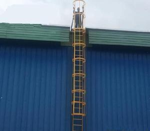 室内外检修e钢梯登高可定做操作防护保护玻璃钢爬梯护笼直梯