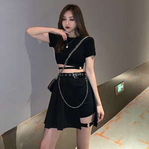 酷女孩女装套装嘻哈帅气街头