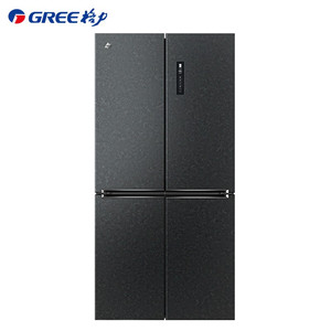格力冰箱bcd-549wpsc晶弘十字对开门变频智能冰箱曜岩黑|沣源红星