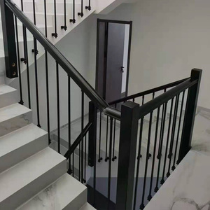 北京特步楼梯现代简约轻奢铁艺护栏单根铁艺护栏盘弯扶手踏步定制