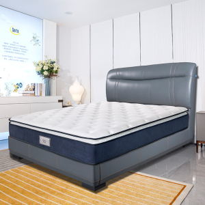 河东舒达床架真皮软包大气床架现代简约轻奢大气皮床环保皮床