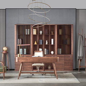 莫凡 书房乌金木实木家具书桌椅书柜休闲沙发休闲几北京同城配送