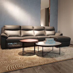索菲尼功能沙发 1039b转角简约现代小户型客厅家具真皮功能沙发