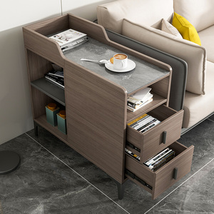 木月岩板边几现代简约沙发边柜侧边柜北欧茶几客厅家用储物柜角几