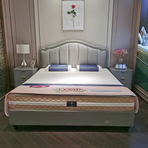 喜临门轻奢真皮床木质框架皮床双人床主卧婚床现代简约004