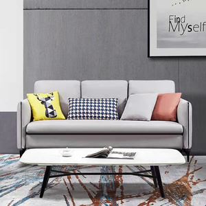 米隆客厅现代简约三人位沙发科技布抑菌防污全拆洗大小户型t255