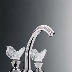 法国thg水晶把手三孔台盆龙头家用环保健康现代简约风格高品质