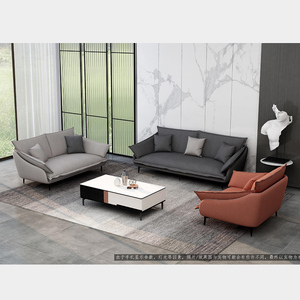 得一家居 布艺沙发k9137 新款客厅现代简约科技布高回弹|沣源红星