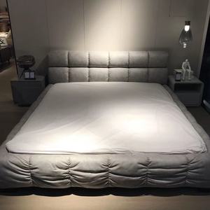 卡昂家具布艺床轻奢风现代简约主卧大床软包婚床双人家具1c-2137a