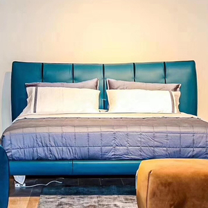 editions意迪森进口意式原创设计全头层牛皮床le03/l12-10