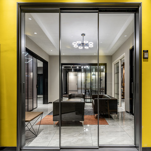 金帝格滑动门移门阳台推拉门客厅三联动极窄吊轨折叠门zsj-3-001