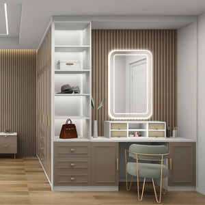 左尚明舍定制衣柜卧室简约转角衣柜梳妆台收纳柜定制一门到顶衣柜