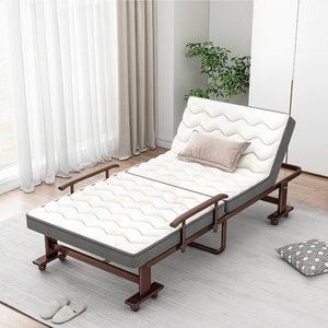 名迪菲折叠床单人床午睡家用成人午休床陪护便携行军床乳胶垫躺椅