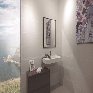 八间房西班牙原装进口瓷砖azteca墙砖灰色布纹凹凸质感