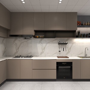 福莱威尔 橱柜定制平开门苏格尔系列整体橱柜定制绫罗咖|沣源红星