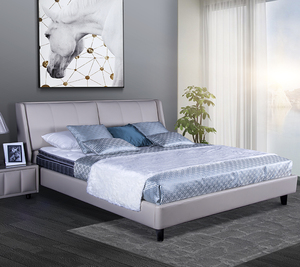 【云岩】卡路福杰西卡床架 头层牛皮真皮艺床 床体沉重厚实实木卧