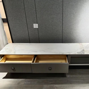 依思蒙沙1131电视柜亮光岩板台面仿大理石纹路