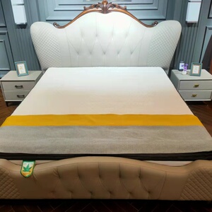 定制边柜   上品印象古典欧式风格大床8826木雕装饰工艺皮艺