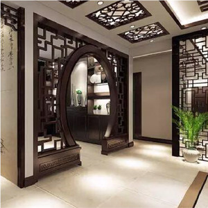 九日木原木整装定制原木中式月亮门 私人高端定制 按平米计价