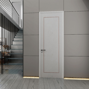 欣百特全屋定制实木复合木门金属条现代简约室内卧室门x-4011