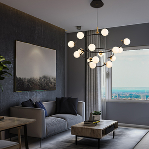 松伟客厅餐厅吊灯现代简约家用轻奢灯具led灯饰风韵