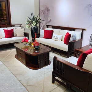 恒久上元 客餐厅卧室新中式家具套餐组合实木家具 经典时尚耐用