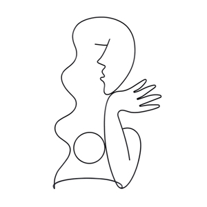 毕加索女性人物创意个性金属摆件家居饰品简约黑色线条抽象几何摆