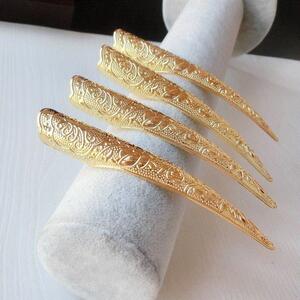 好看假指甲套甲宫廷古风护甲古代套装护指装饰品美观平口款防脱落