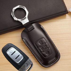 适用于大众凌度加装新奥迪辉昂一键启动钥匙套头层牛皮途昂改装钥