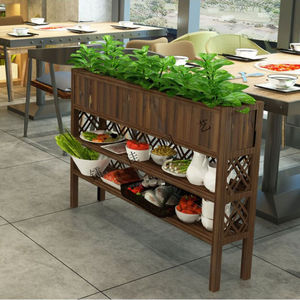 餐厅花架隔断置物架放菜品的架子办公室实木屏风绿植装饰护栏半