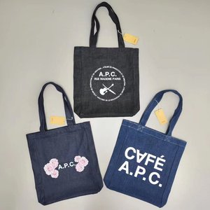 出口日本韩国APC帆布单肩手提包超市折叠购物袋托特大容量妈咪包