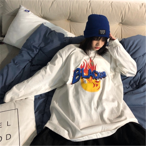 上衣女嘻哈潮ins长袖春季