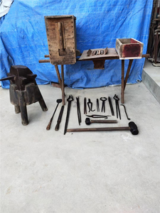 特价民俗博物馆怀旧老物件老式打铁工具老铁匠铁砧子手拉风箱摆件