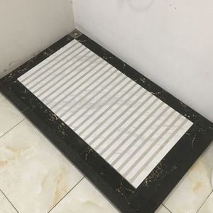 淋浴房地板石洗澡防滑垫脚卫生间浴室间脚踏大理石拉槽板瓷砖凹