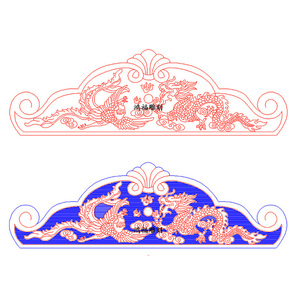 11龙凤碑头矢量图 墓碑单线图 线雕图 文泰用图plt/ac6格式带洗底