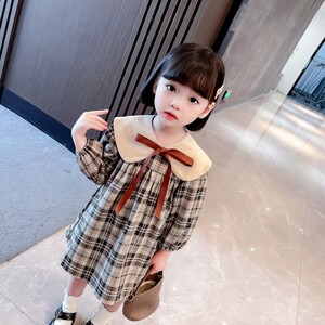 韩国代购女童连衣裙春秋小童洋气女宝宝儿童网红春装童装公主裙子