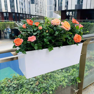 阳台花箱悬挂长方形自吸水懒人栏杆挂式花盆月季蔬菜葱种植箱花槽