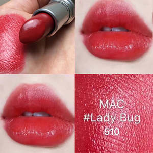 mac正品口红510色号番茄红ladybug大牌官网108色号牛血色520礼盒