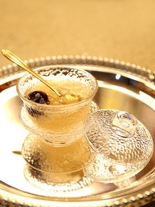 燕窝盅带盖玻璃碗甜品碗套碗透明家用中式碗碟套装水晶纹耐热玻璃
