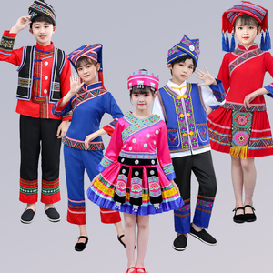 新款广西三月三壮族服装男女中小学生服装苗族土家族侗族彝族傣族