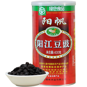 阳帆阳江黑豆豉干罐装400g原味豆鼓阳光特产广东风味豆豉煮食即食