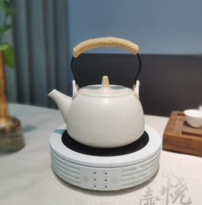 粗陶壶围炉煮茶陶瓷家用电陶壶泡茶器烧水提梁壶户外明火煮茶壶