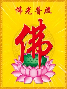 佛字佛画莲花南无阿弥陀佛画像大厅佛堂画用品结缘装饰画贴画